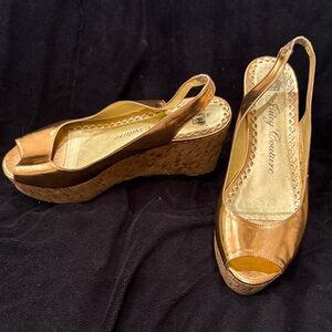Juicy Couture Copper Wedge Sandals